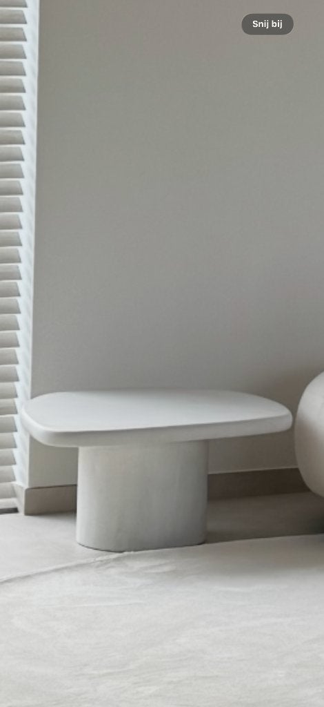 Mortex bijzettafel – naturel – 77 x 69 x H33 cm, Ophalen, Nieuw, Overige vormen