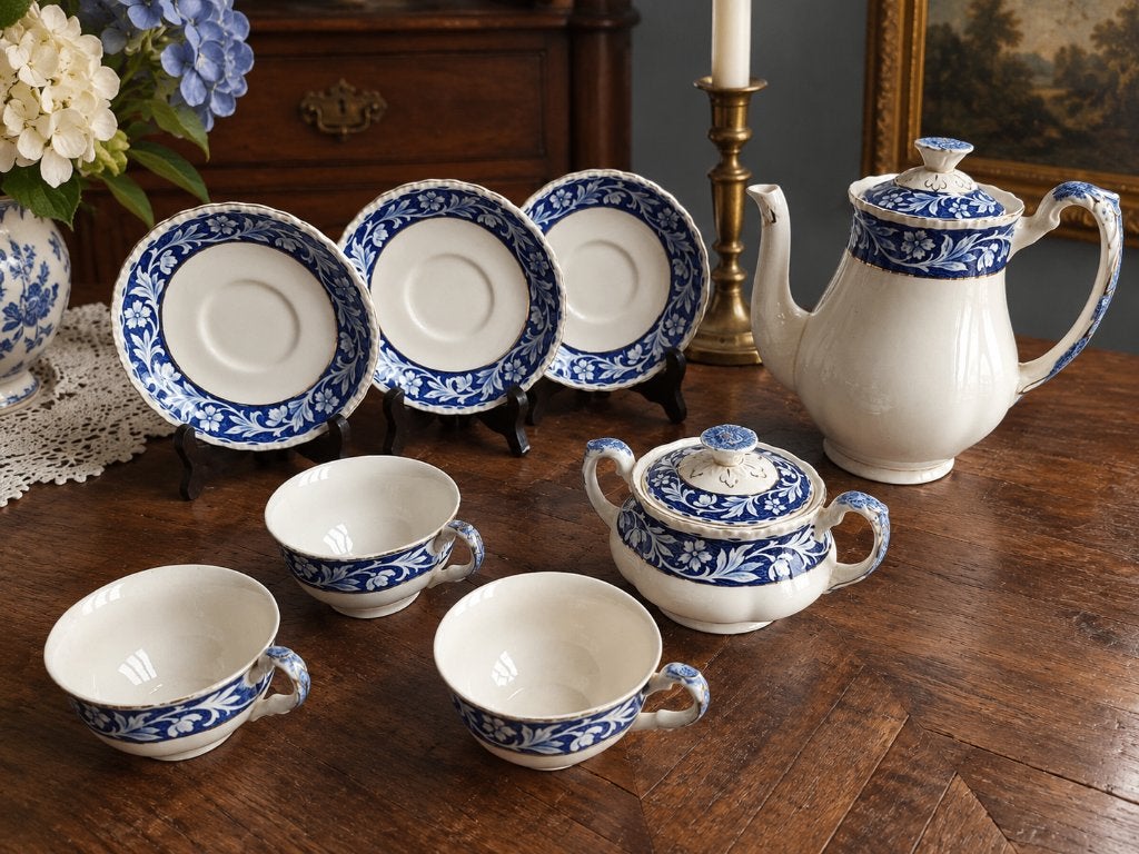 Service à thé vintage anglais antique, Elysian Grindley, Antiquités & Art, Enlèvement