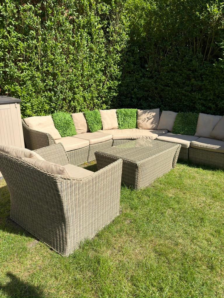 Tuinset , IN PERFECTE STAAT !!, Tuin en Terras, Tuinsets en Loungesets, Ophalen, Bank, Meer dan 8 zitplaatsen, Zo goed als nieuw