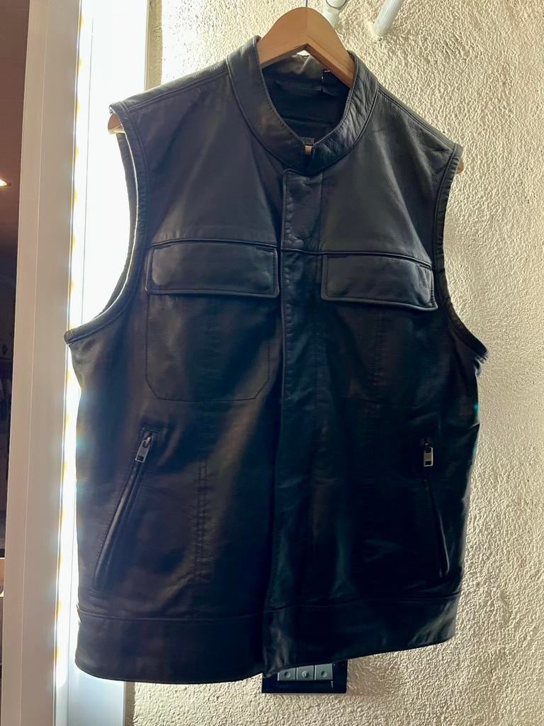 Harley davidson mens foster vest, Ophalen of Verzenden, Tweedehands, Heren, Jas | leer