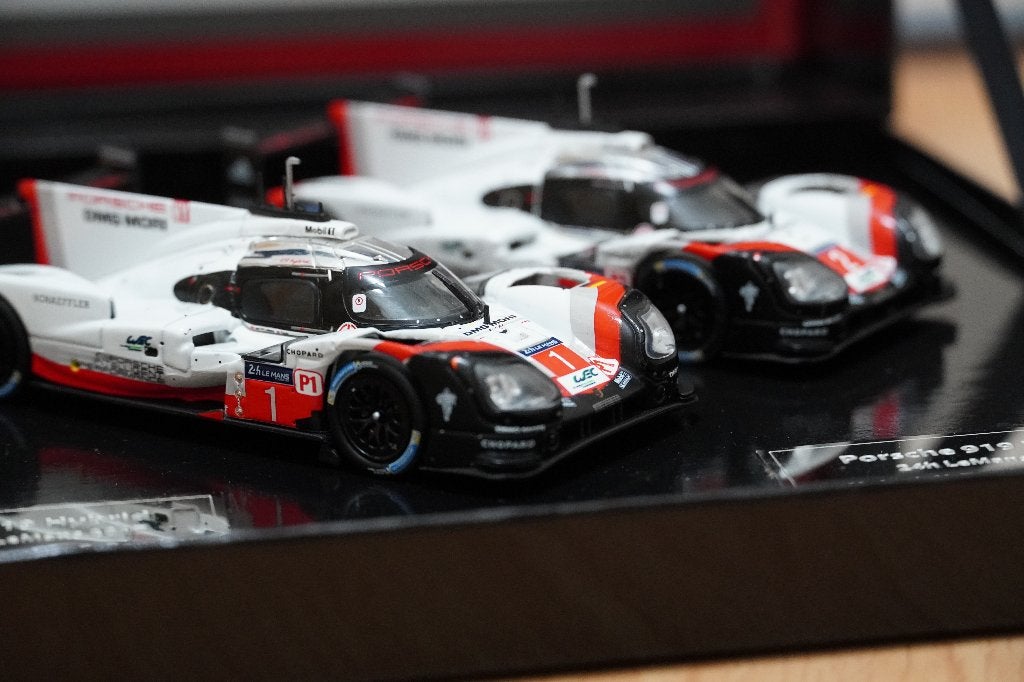 1:43 Ixo set 2x Porsche 919 Le Mans 2015-2017, Hobby en Vrije tijd, Modelauto's | 1:43, Ophalen of Verzenden, Zo goed als nieuw