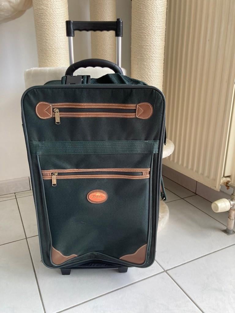 Vintage trolley koffer – Rodelle – retro groen, 30 cm ou plus, Enlèvement ou Envoi, 35 à 55 cm, Vert