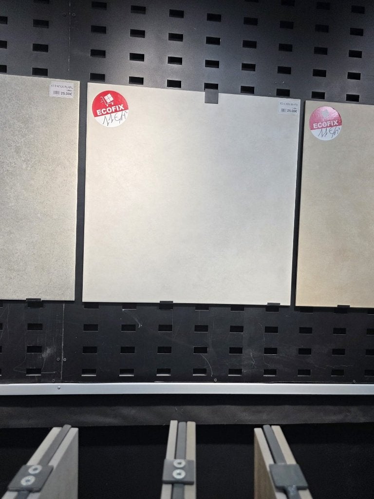 Carrelage 60x60 rectifié 6 mm – Effet béton blanc, Enlèvement
