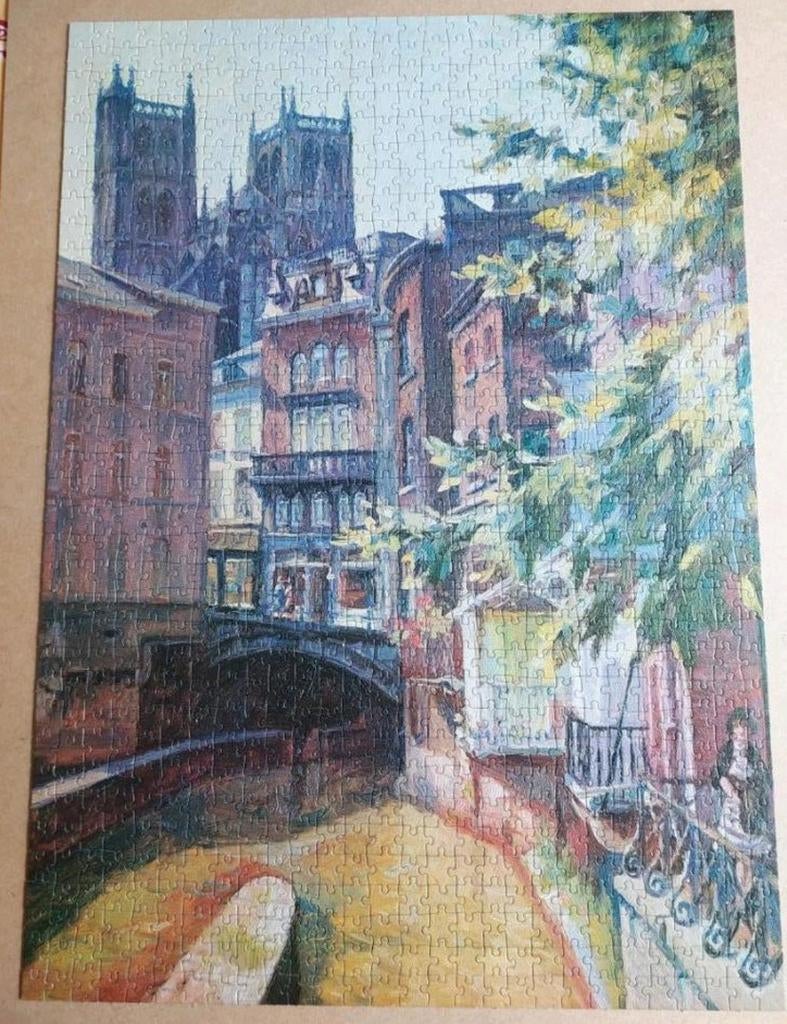 Zeldzaam, Jumbo-puzzel, Huy, En Mounie.  1000 st, Ophalen of Verzenden, 500 t/m 1500 stukjes, Zo goed als nieuw, Legpuzzel