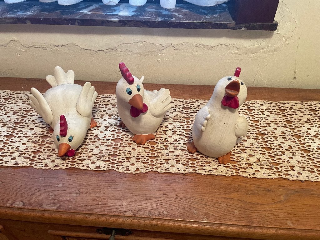 decoratie 3 kippen, Ophalen, Zo goed als nieuw