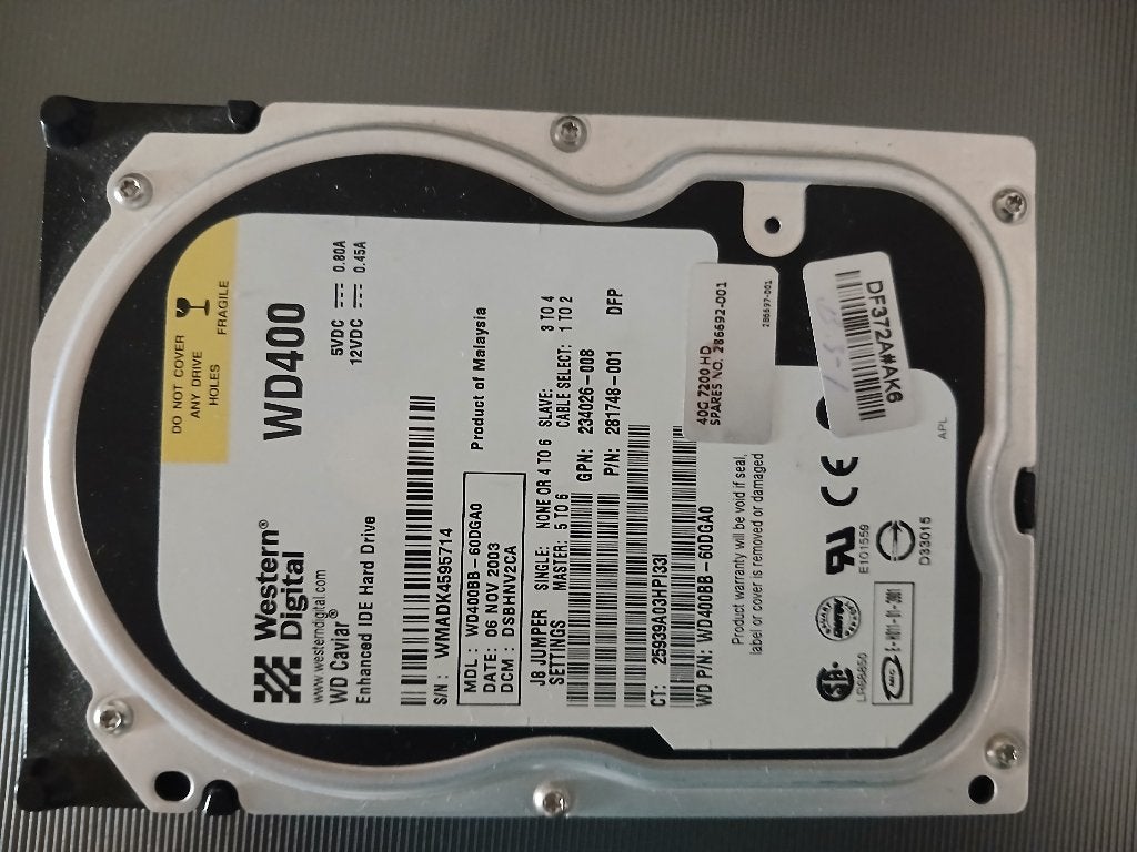 HP COMPACQ, Ophalen, Intern, Gebruikt, HDD
