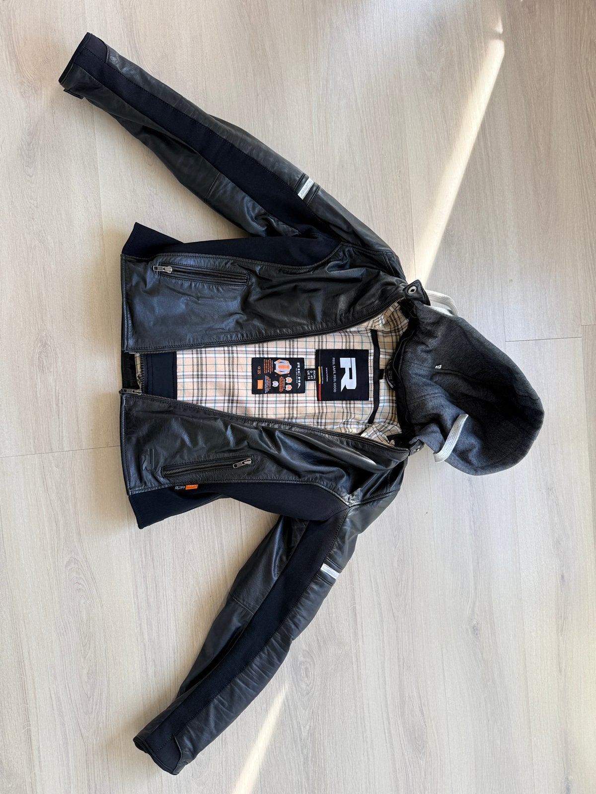 Lederen motorjas dames, Motoren, Ophalen, Dames
