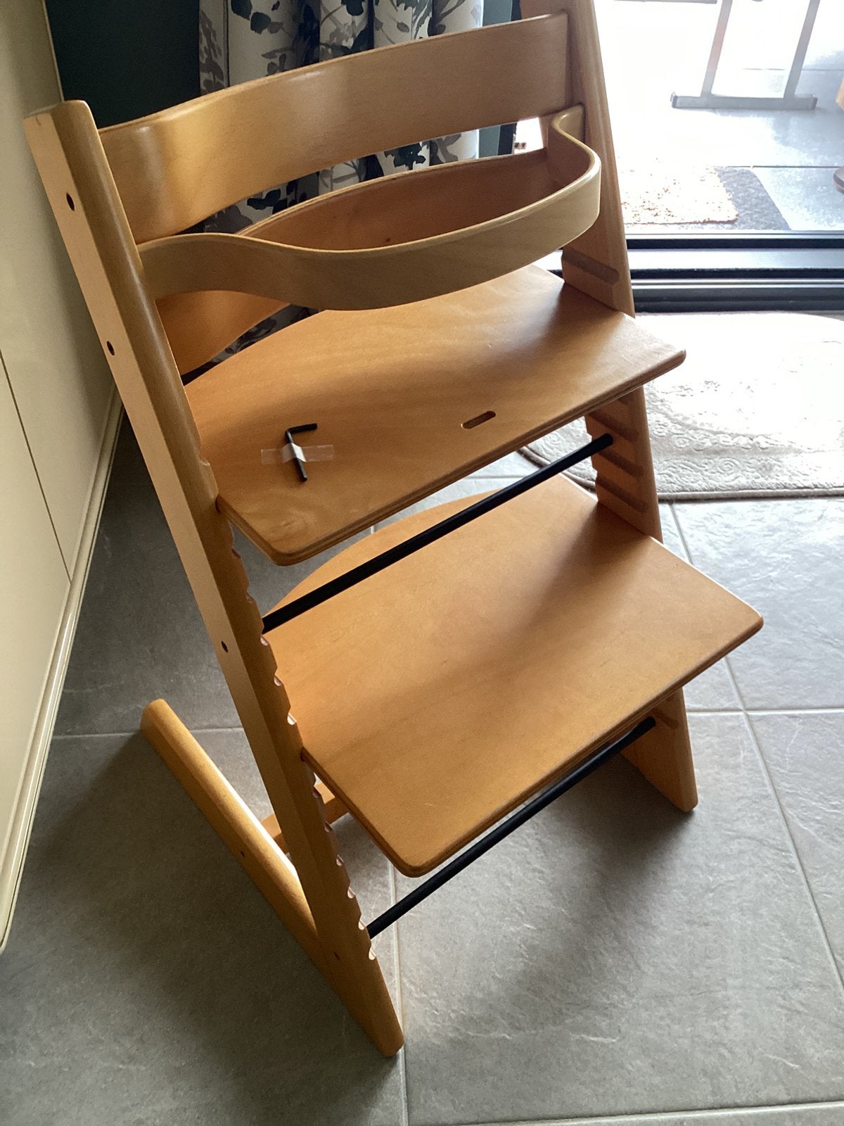 Kinderstoel trip-trap Stokke meegroeistoel, Enlèvement, Utilisé, Chaise évolutive, Coulissant
