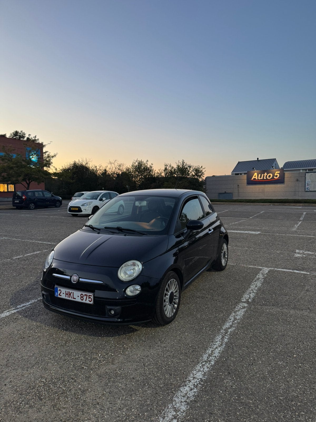 ZWARTE FIAT 500 TWINAIR, Autos, Fiat, Achat, Particulier, Noir