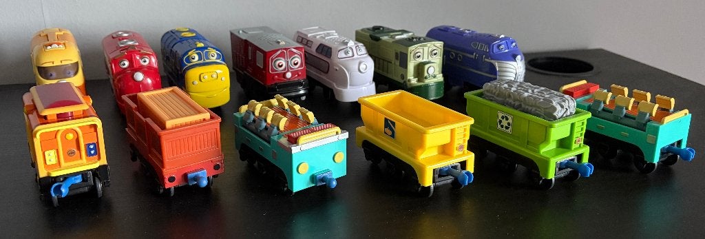 Chuggington gemotoriseerde leercurve 13-delige set, Hobby en Vrije tijd, Modeltreinen | Overige schalen, Zo goed als nieuw, Treinset