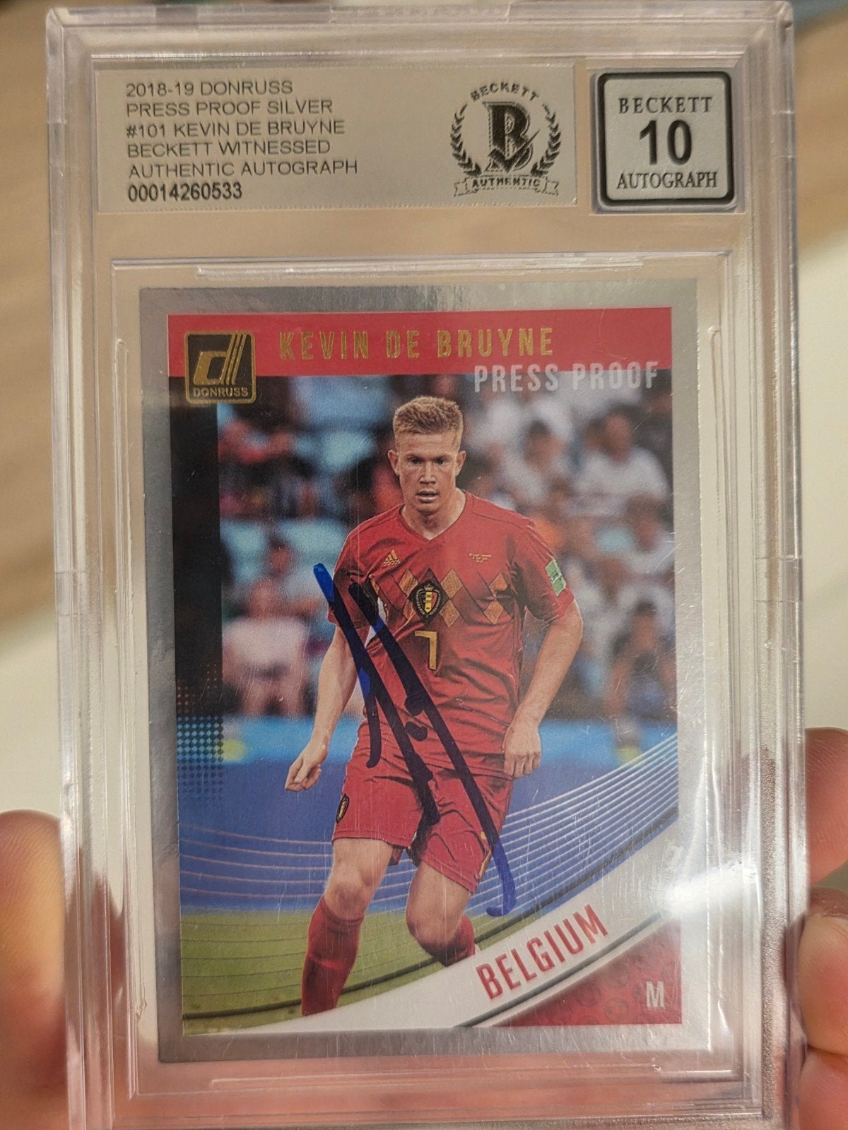 Kevin De Bruyne #101 Press Proof Silver Autograph – Beckett, Verzamelen, Ophalen
