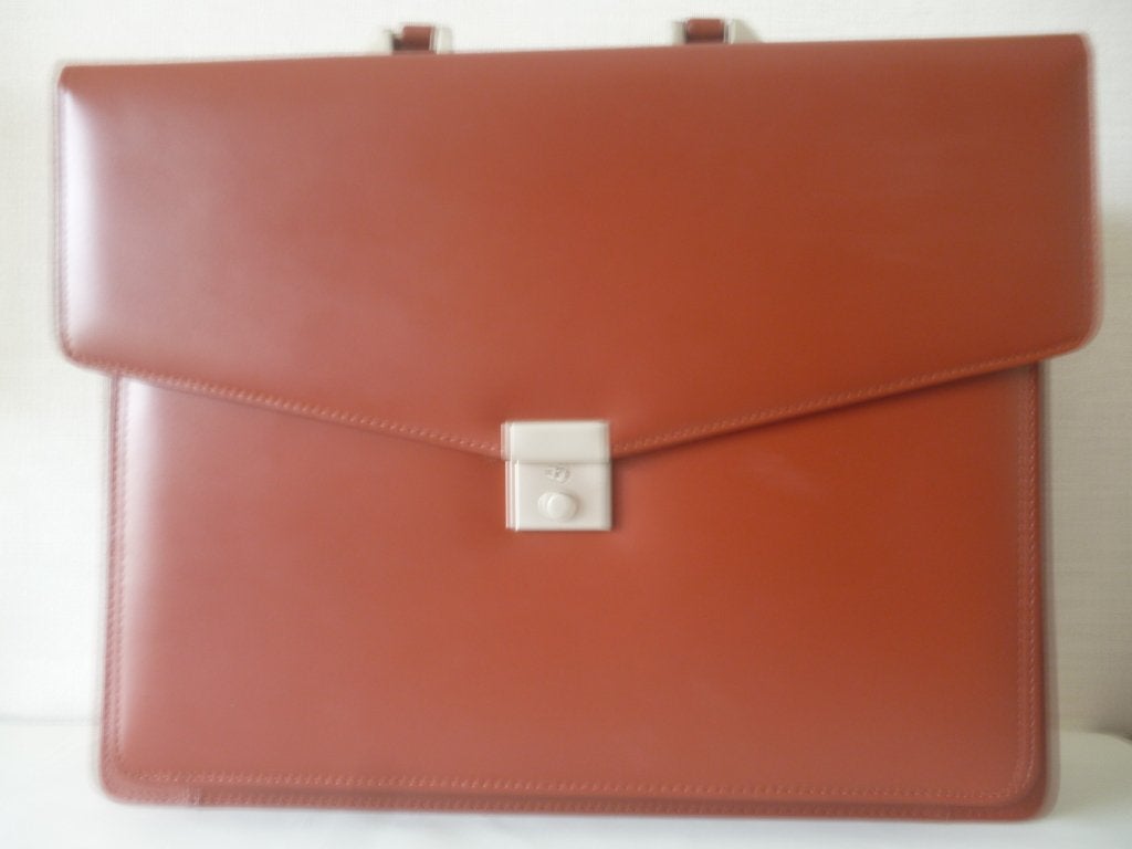 Bruin lederen aktentas 40*30*15cm, Bruin, Nieuw, Leer, 30 tot 40 cm