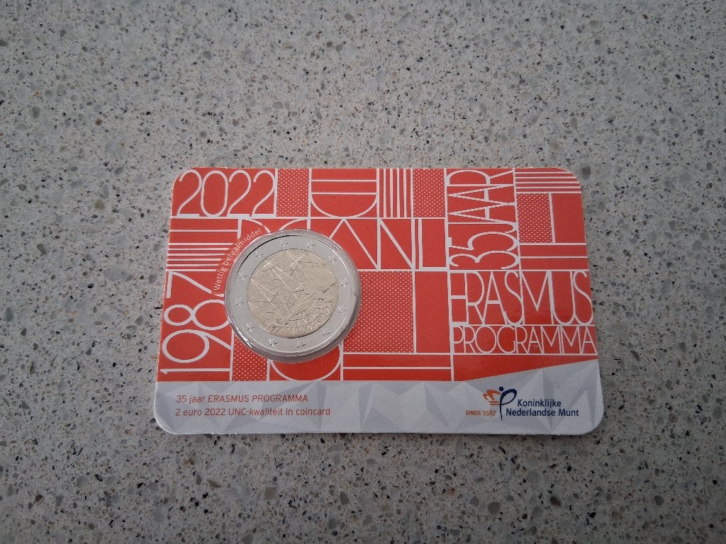 2 Euro Coincard Nederland Erasmus 2022, Timbres & Monnaies, Enlèvement ou Envoi, Autres pays, 2 euros, Monnaie en vrac