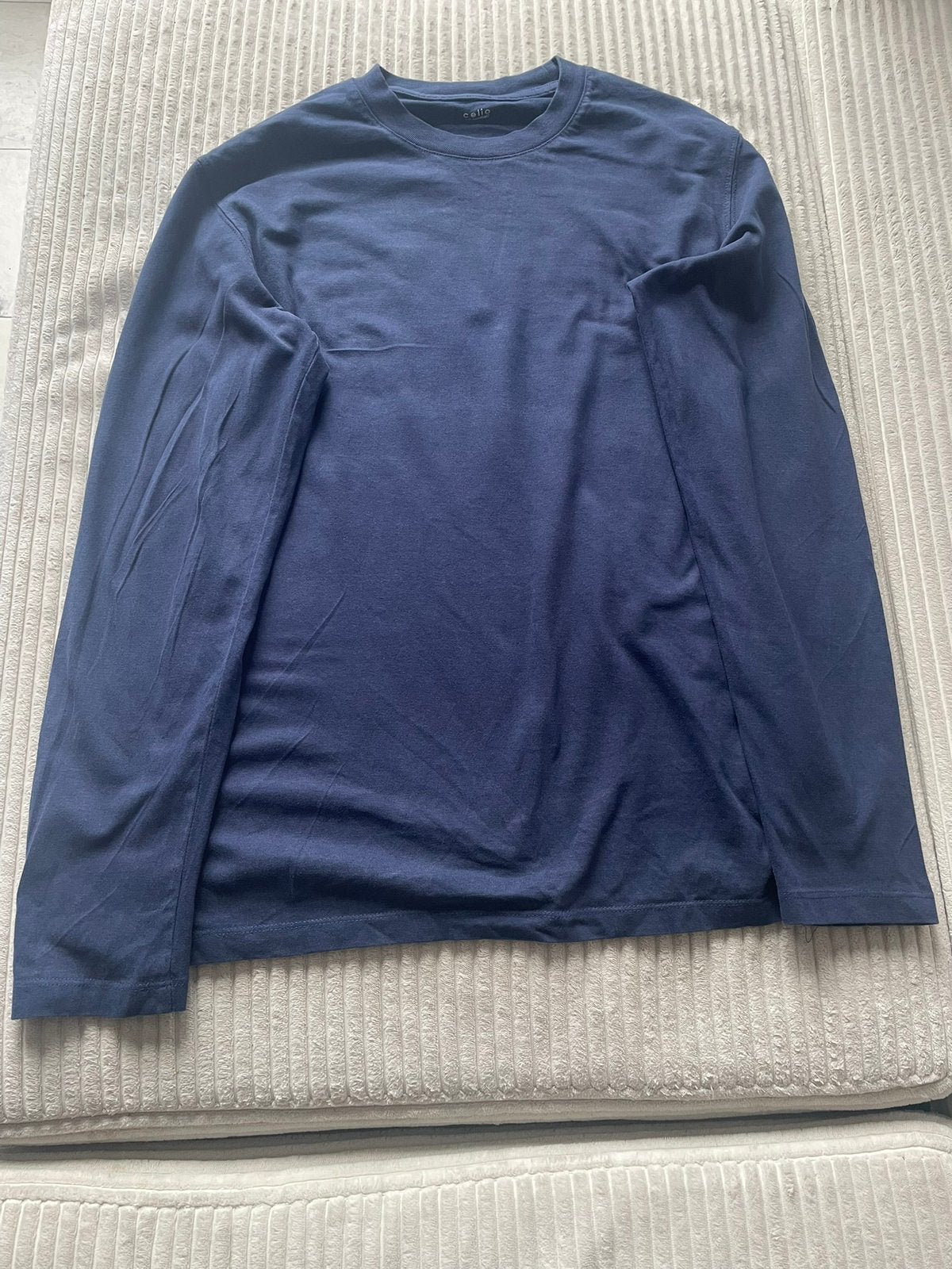 T-shirt Celio homme manches longues bleu marine, Enlèvement ou Envoi, Comme neuf