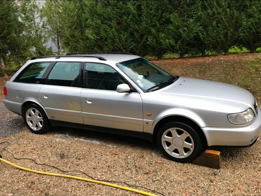 Audi S6 C4 2.2 20v turbo quattro, Auto's, Audi, Zwart, Leder, Particulier, Zilver of Grijs
