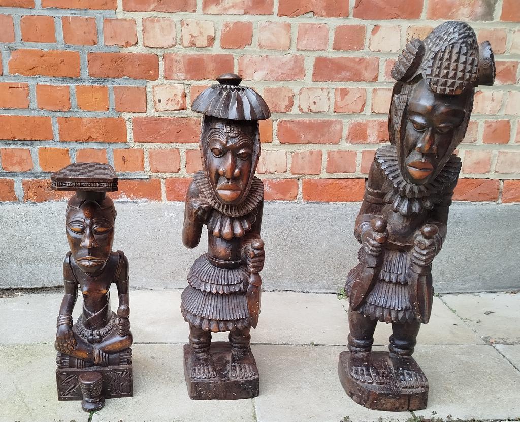 Afrikaanse beelden, Antiek en Kunst, Kunst | Beelden en Houtsnijwerken, Ophalen, Overige onderwerpen, Houtsnijwerk, Brutalistisch