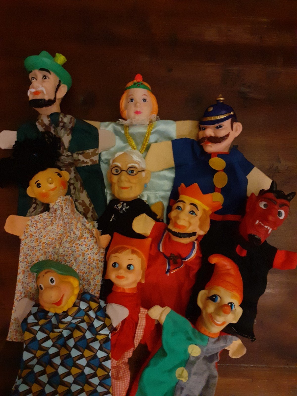Retro handpoppen poppenkastpoppen (  F ), Ophalen of Verzenden