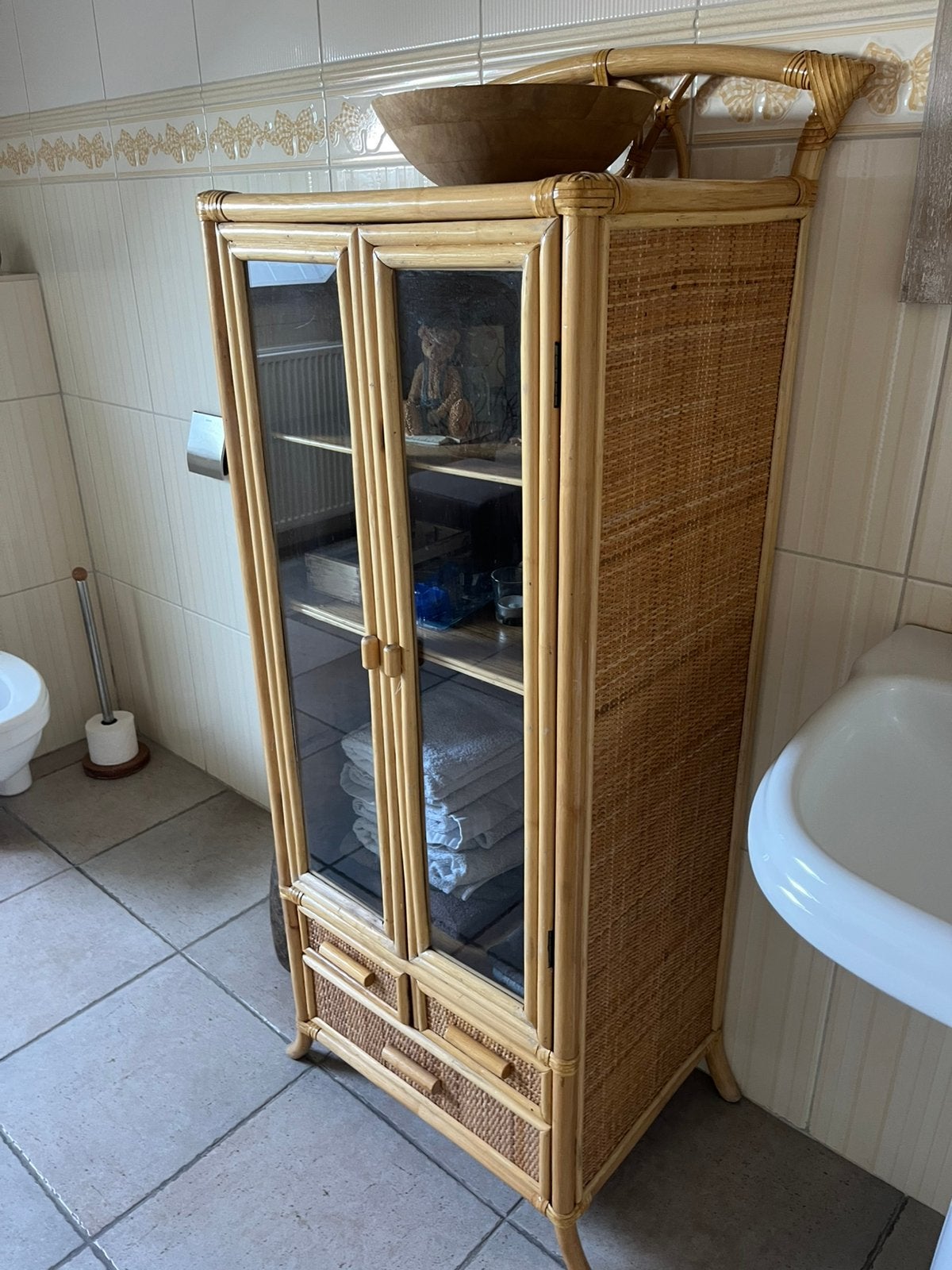 Rieten kastje, Huis en Inrichting, Ophalen, Zo goed als nieuw