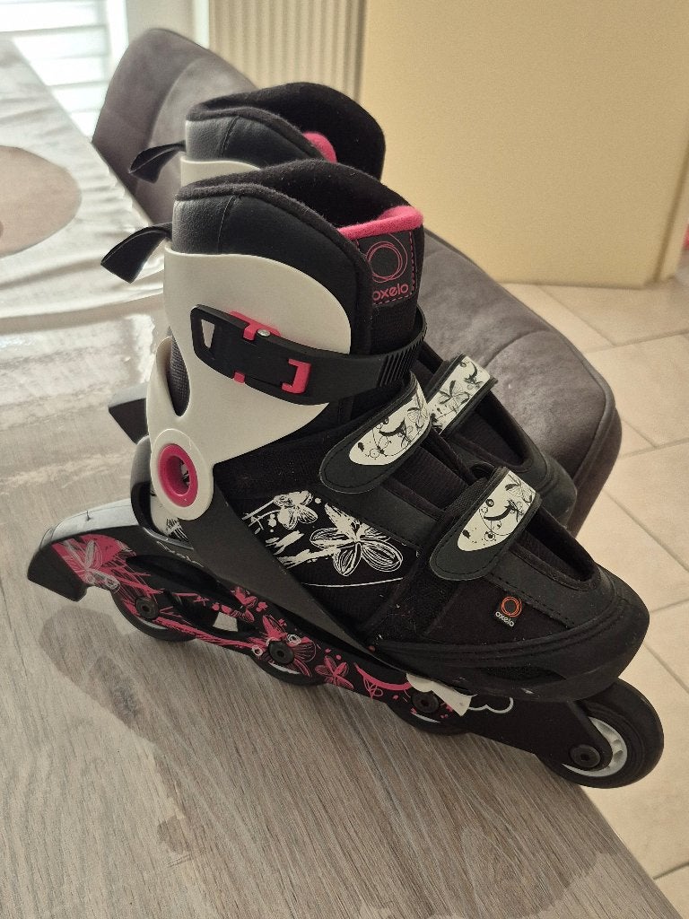 Rollers oxelo fille avec protections et casque, Autres marques, Rollers 4 roues en ligne, Réglable, Enlèvement
