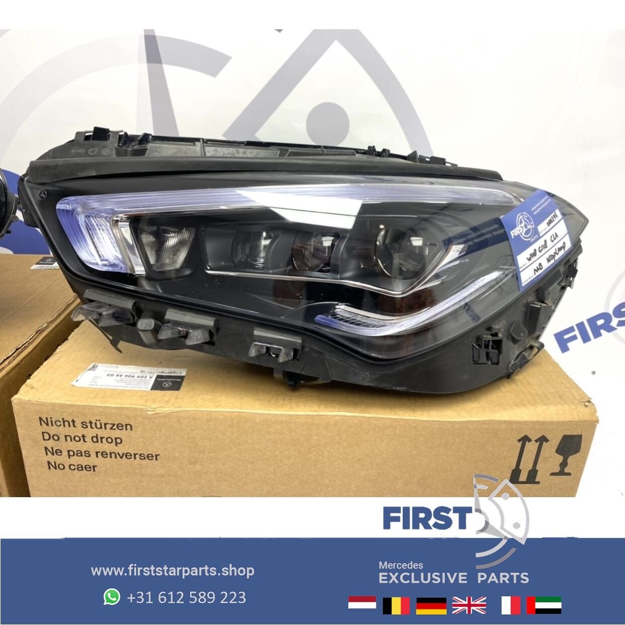 W118 CLA LED MULTIBEAM KOPLAMP SET LINKS RECHTS Mercedes ORI, Gebruikt, -, Ophalen of Verzenden, -
