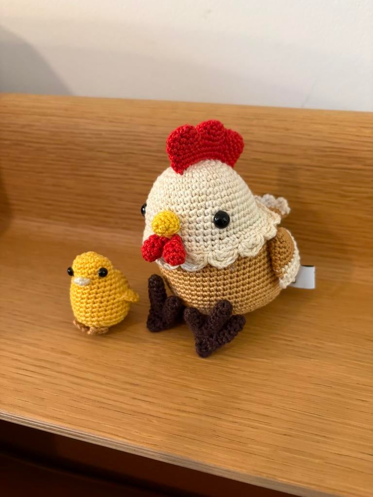 Amigurumi kip en kuiken, Hobby en Vrije tijd, Ophalen, Nieuw, Haken