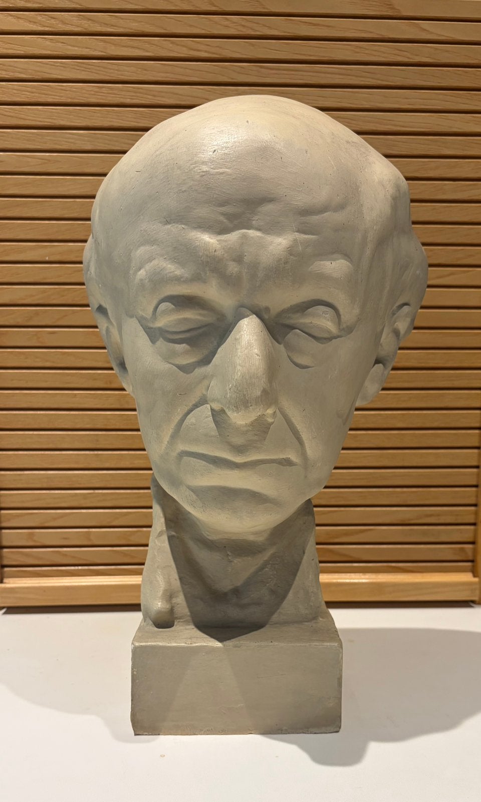 Hoofd van Guido Gezelle, Antiek en Kunst, Ophalen, Gips, 20 - 50 cm, Beeld