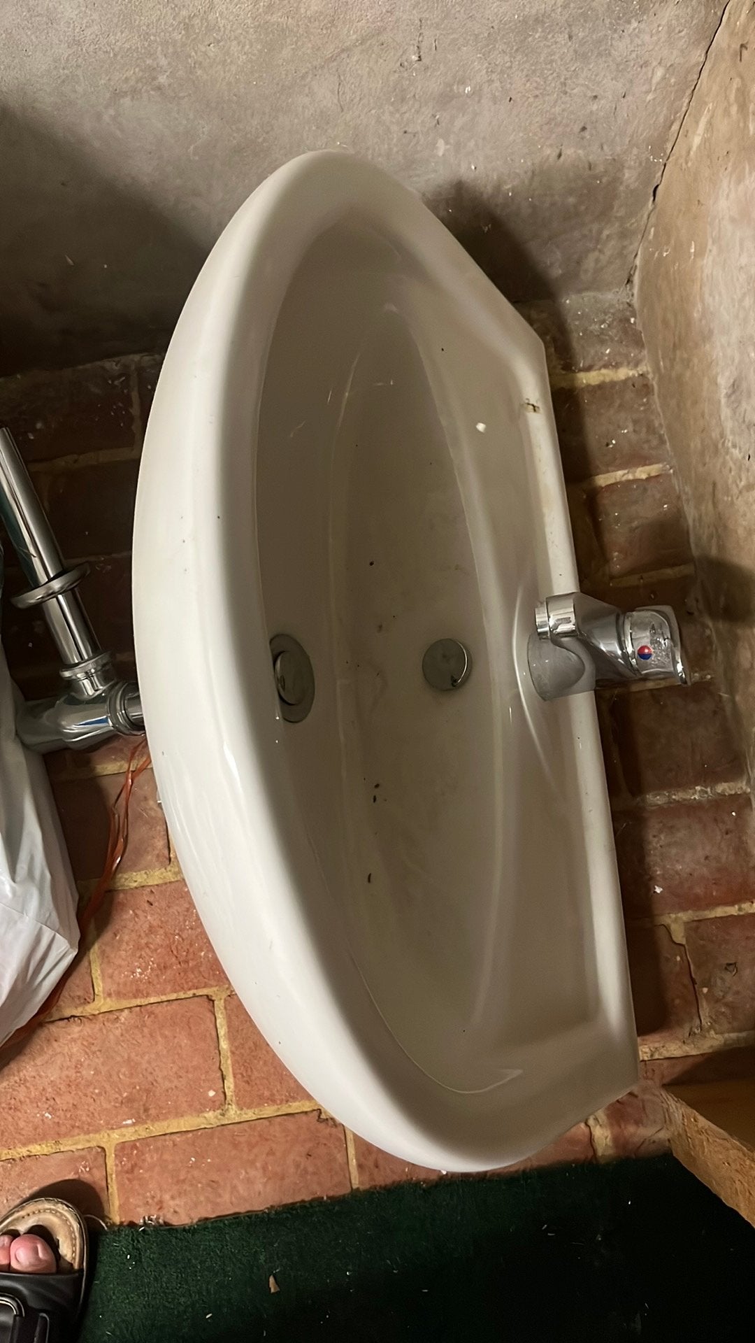Lavabo met kraan en afvoer Van Marke, Doe-het-zelf en Bouw, Sanitair, Nieuw, Wastafel, Chroom, Ophalen