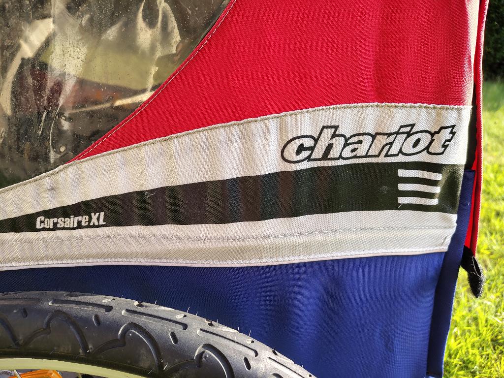 Fietskar Thule Chariot Corsaire XL voor 2 kinderen, Fietsen en Brommers, Ophalen, Gebruikt, Opvouwbaar, Thule / Chariot