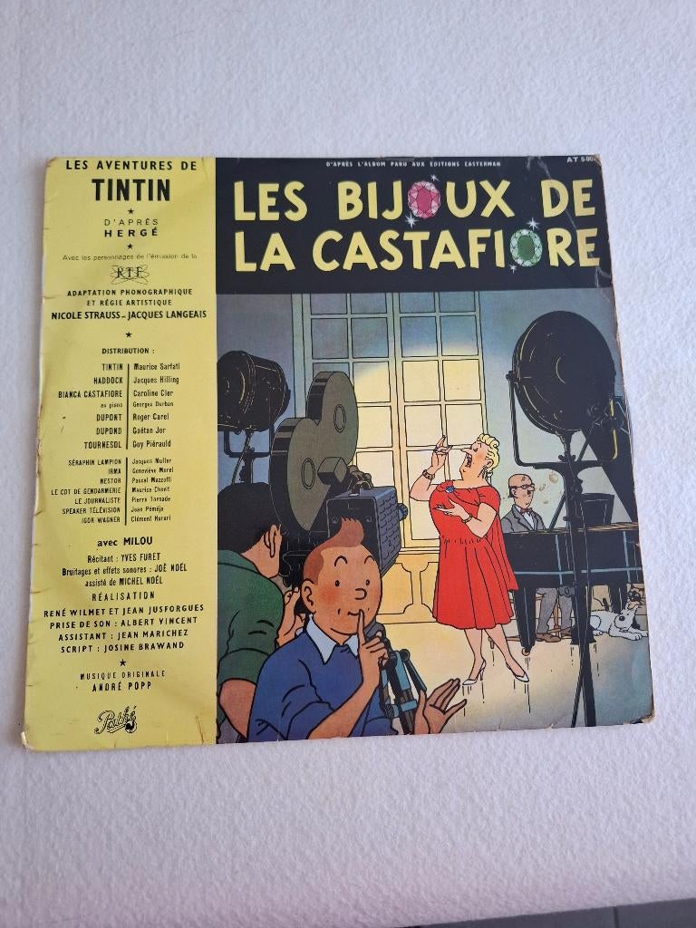 LP des aventures de Tintin les bijoux de la Castafiore, Boeken, Ophalen of Verzenden, Gelezen, Hergé