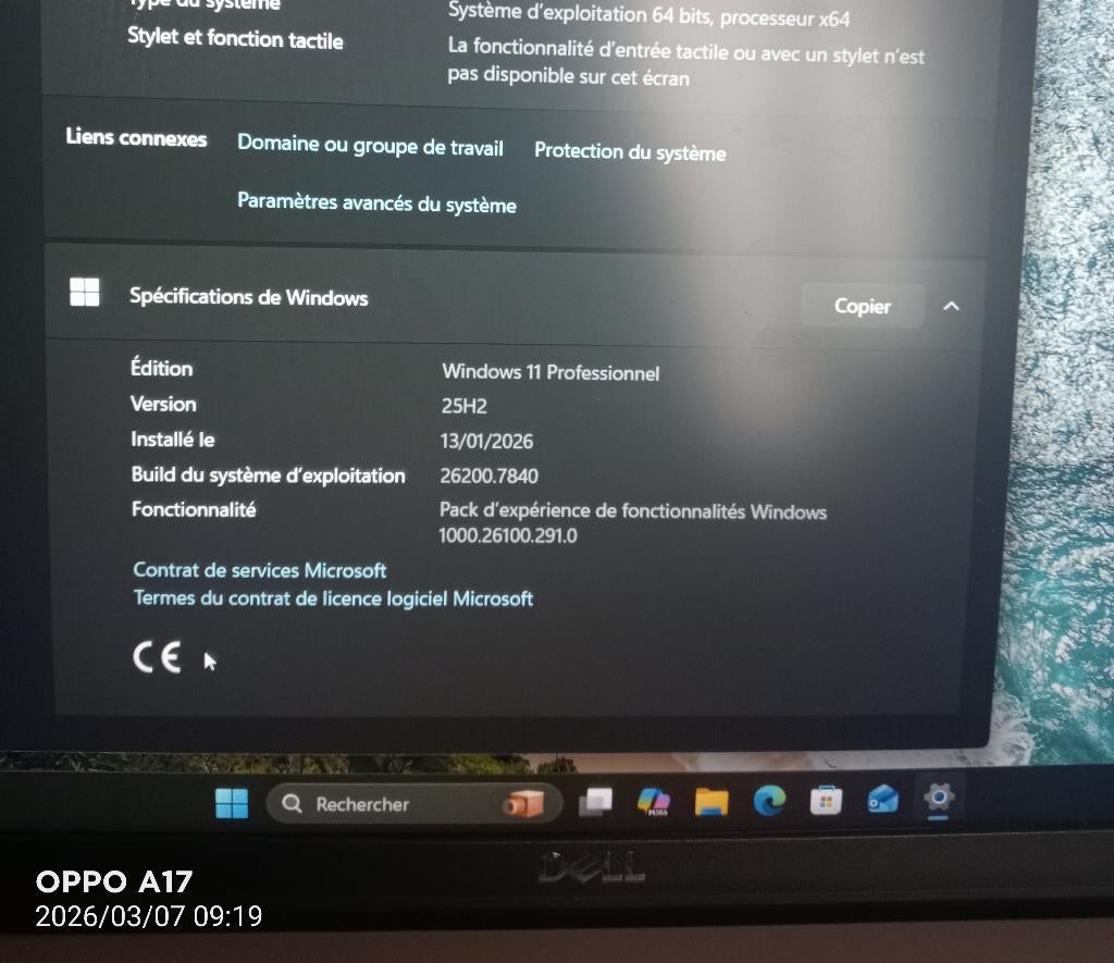 DELL LATITUDE 5540 FULL OPTIONS, 256 GB, Avec écran tactile, 16 pouces, Comme neuf