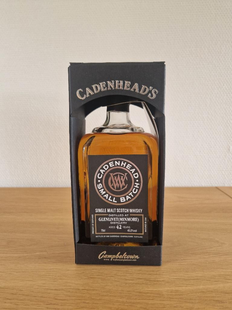 CADENHEAD'S GLENLIVET (MINMORE) 42 YEARS - 1973/2015, Overige gebieden, Overige typen, Nieuw, Ophalen of Verzenden