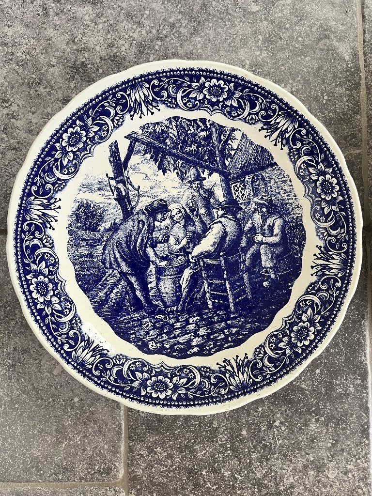 Grote schaal Delfts blauw Boch La Louvière, Antiquités & Art, Enlèvement