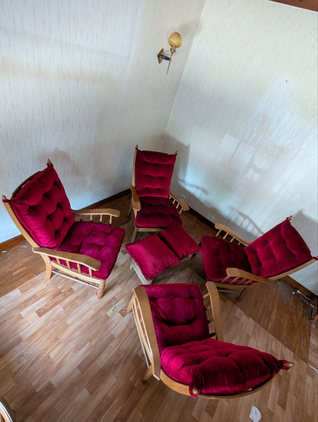 fauteuils en chêne clairs (lot de 4), Maison & Meubles, Ameublement | Revêtements de sol, Enlèvement