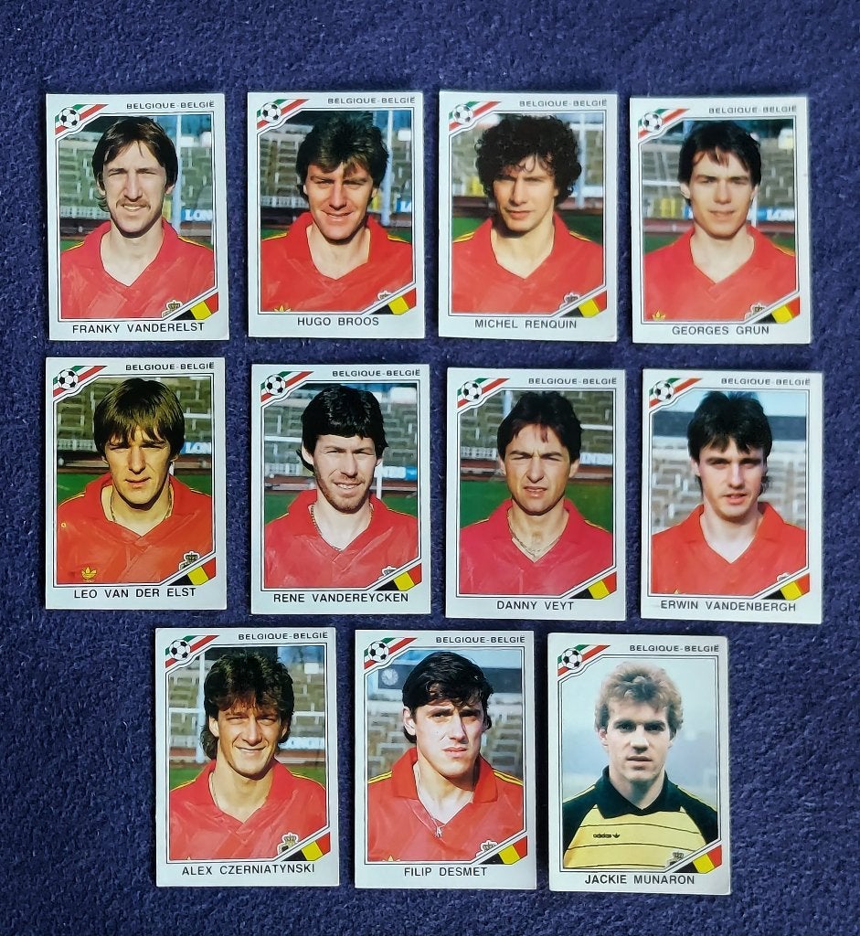 11 versch. Panini stickers voetbal ' WK 1986 - België ', Ophalen of Verzenden, Nieuw, Meerdere stickers