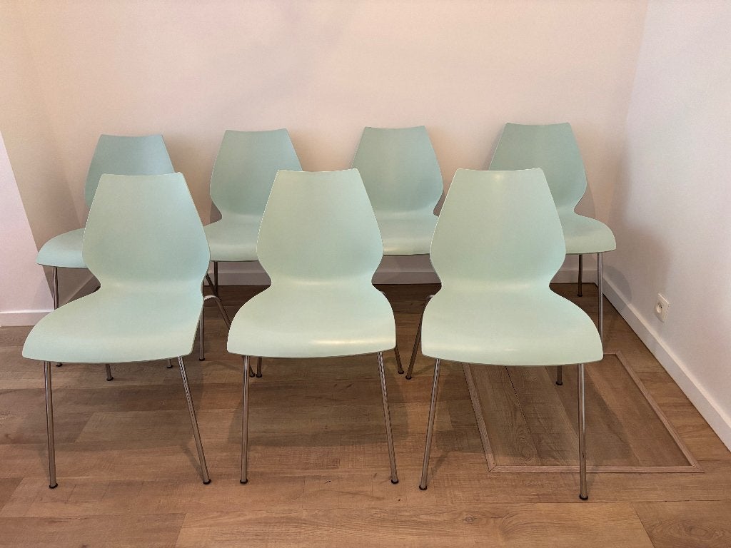 Maui design stoelen, Huis en Inrichting, Ophalen, Blauw, Design, Vijf, Zes of meer stoelen