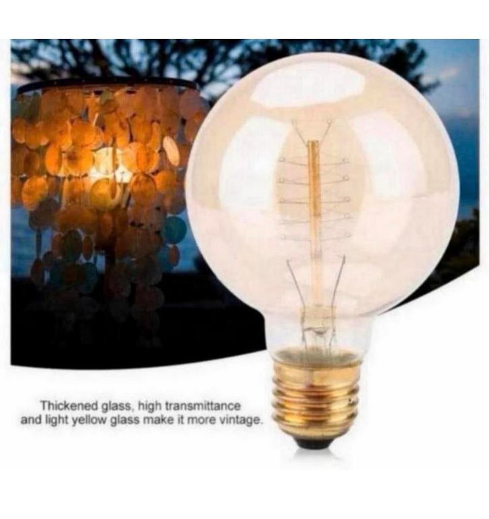 2x Lampe LED - spirale 80x120 E27 vintage 40W 48 pièces, Neuf, E27 (grand), Soft ou Flame, Ampoule LED