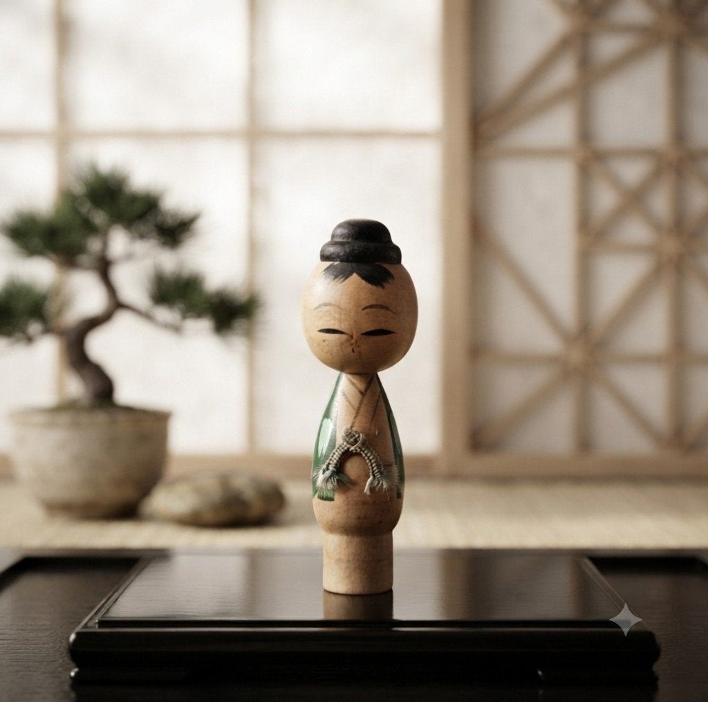 Gracieuze vintage Kokeshi van Mamoru Izu (1925–2019), Antiek en Kunst, Hout, Handgemaakt, Verzenden, Japan