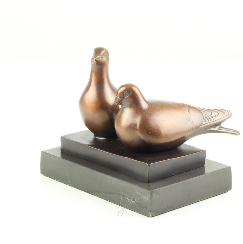 Brons beeld van set duiven , duif, Ophalen of Verzenden
