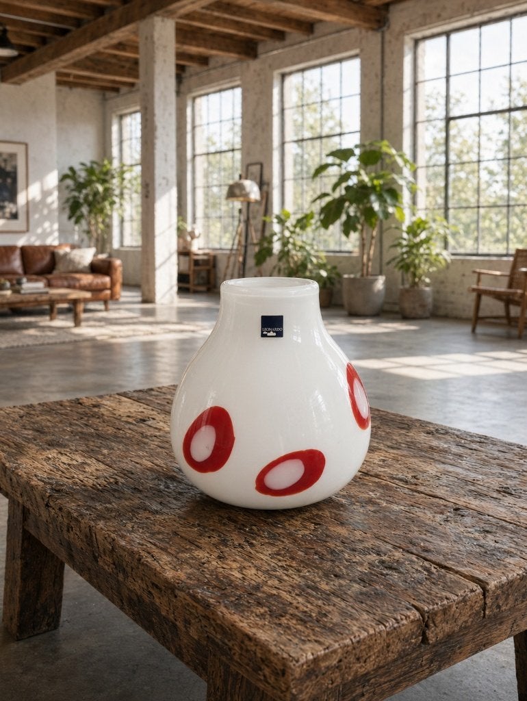 Vase en verre Leonardo Designer, Maison & Meubles, Accessoires pour la Maison | Vases, Enlèvement ou Envoi, Neuf, Rouge, Verre
