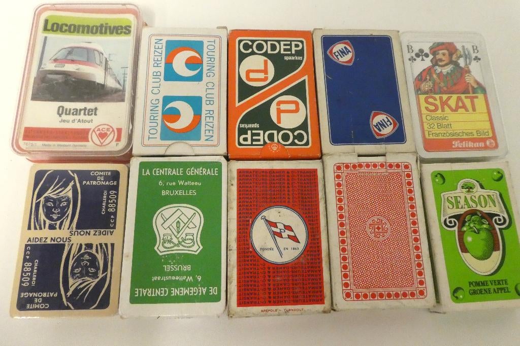 Jeux de cartes, Skat et d'atout Quartet Locomotives Vintage, Enlèvement, Utilisé, Carte(s) à jouer