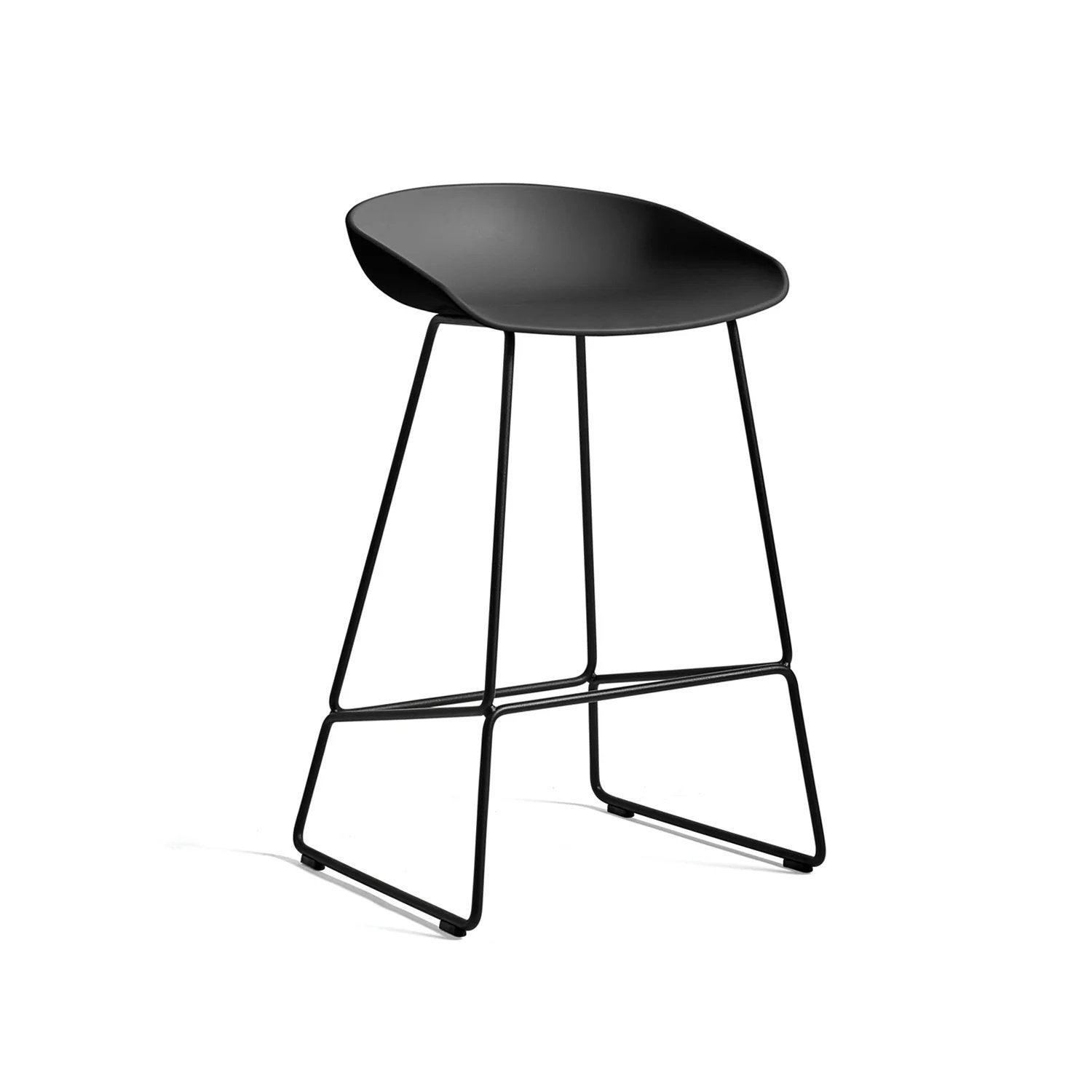 2x HAY About A Stool AAS38 – zwart – 75 cm – NIEUW, Huis en Inrichting, Ophalen, Kunststof, Met voetsteun, 60 tot 90 cm