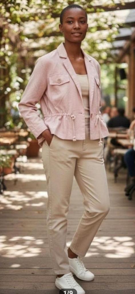 JF LEFON Blazer Maat 38 In Topstaat✨️✨️, Kleding | Dames, Jasjes, Kostuums en Pakken, Maat 38/40 (M), JF LEFON, Beige, Ophalen of Verzenden