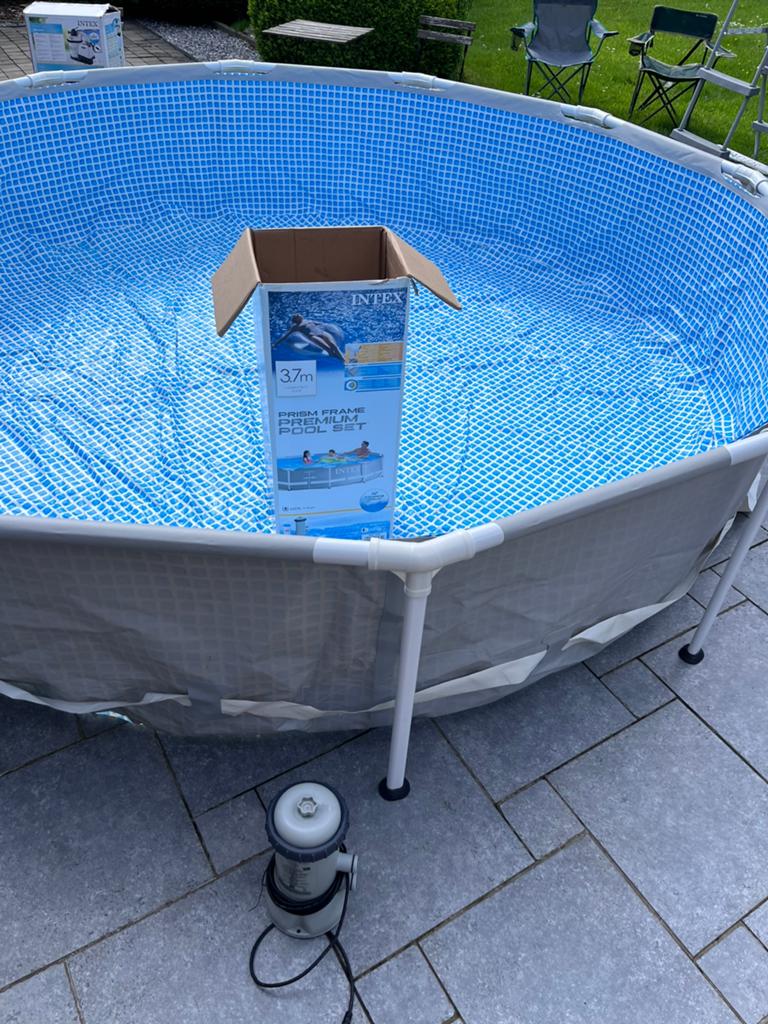 Piscine intex 366X76 acec pompe a sable et accessoires, Jardin & Terrasse, Enlèvement, Utilisé