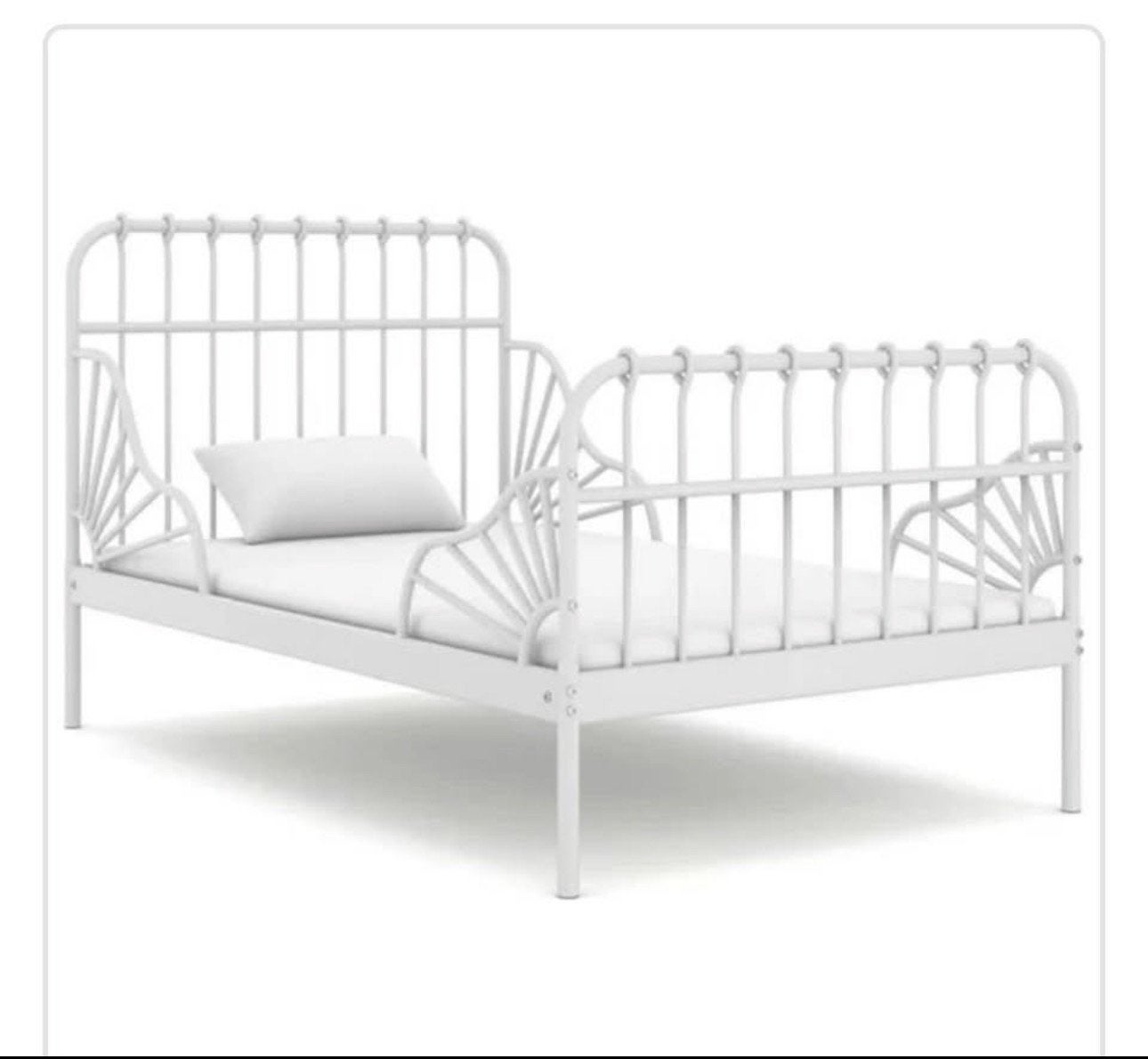 Wit metalen kinderbed – vintage stijl, Ophalen, Gebruikt, Wit