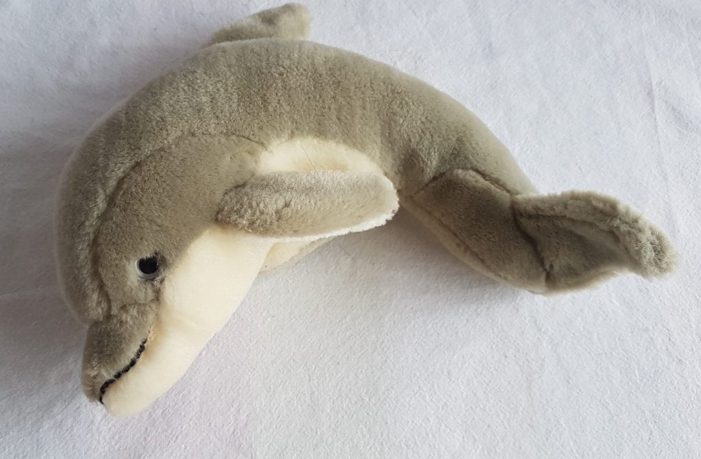 Knuffel dolfijn 20 cm Lang, Enlèvement ou Envoi, Comme neuf, Gris, Moyen (20 à 80 cm)