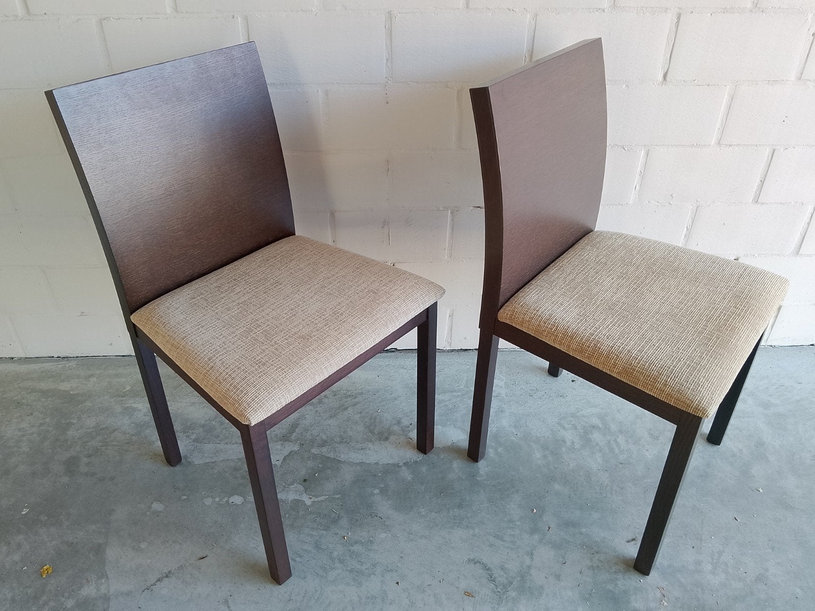 Chaises - Bontempi « Margaretha » - marron foncé/beige - min, Bois, Comme neuf, Brun, Enlèvement