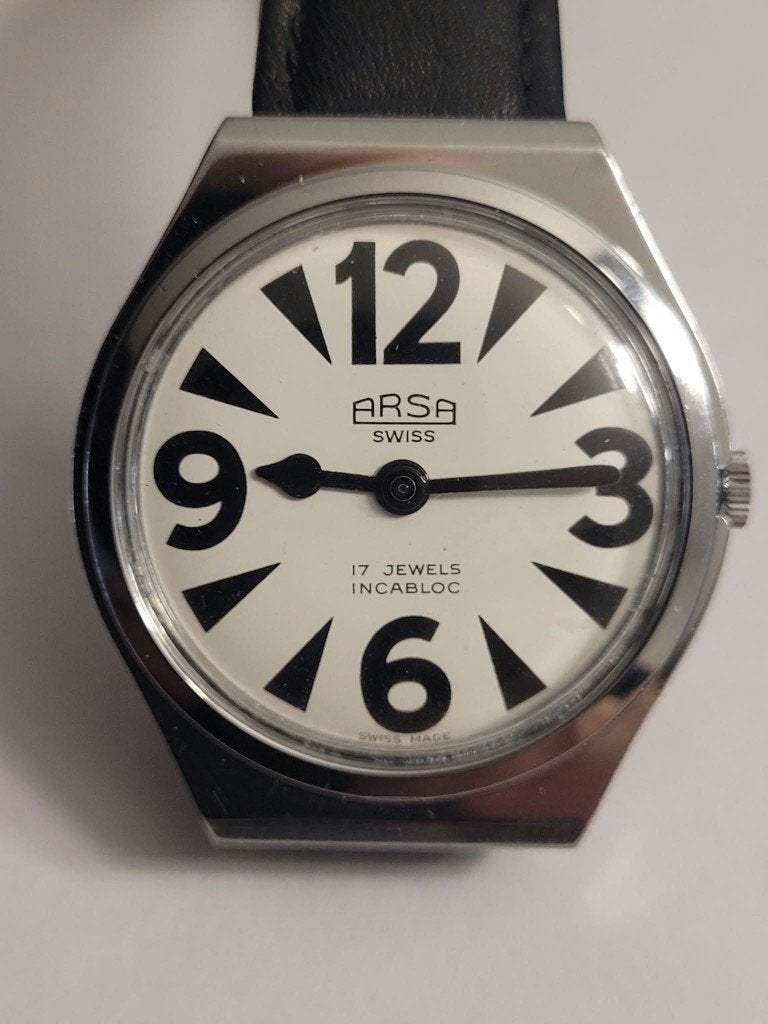 Montre  Arsa Swiss 17 Rubis Incabloc Vintage (MW141), Enlèvement ou Envoi