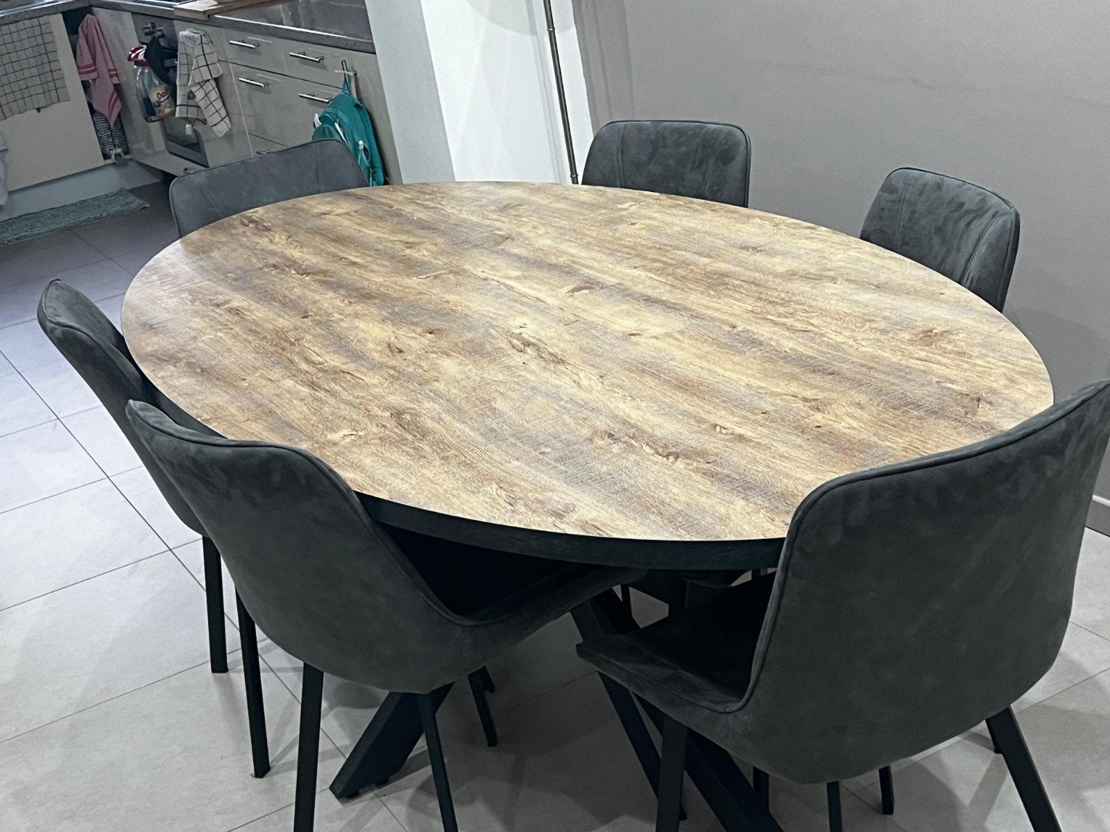 Table Elios avec 6 chaises, Enlèvement, Ovale