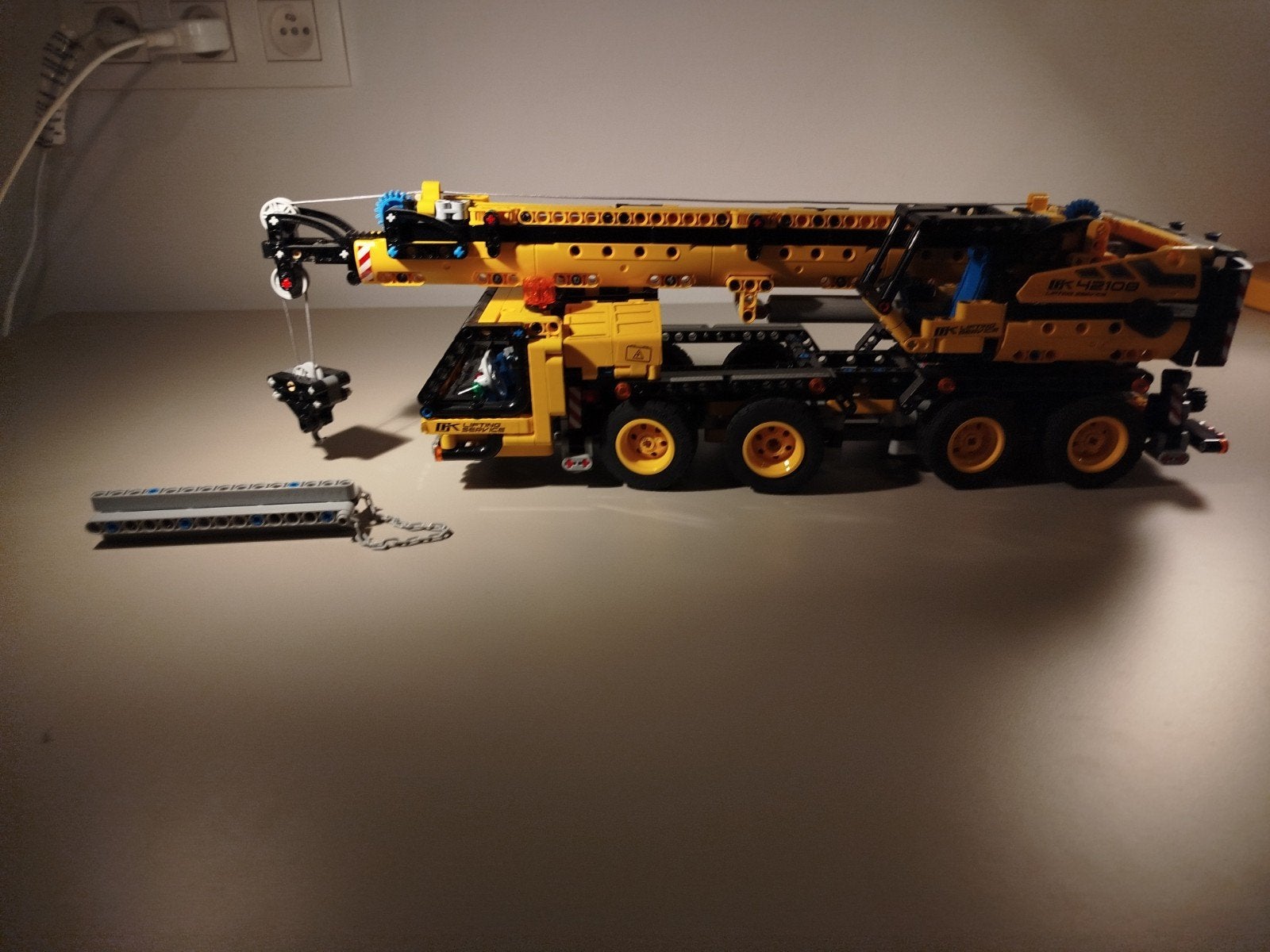 Grue Lego-Tech avec manuel, Lego, Ensemble complet, Comme neuf, Instructions incluses