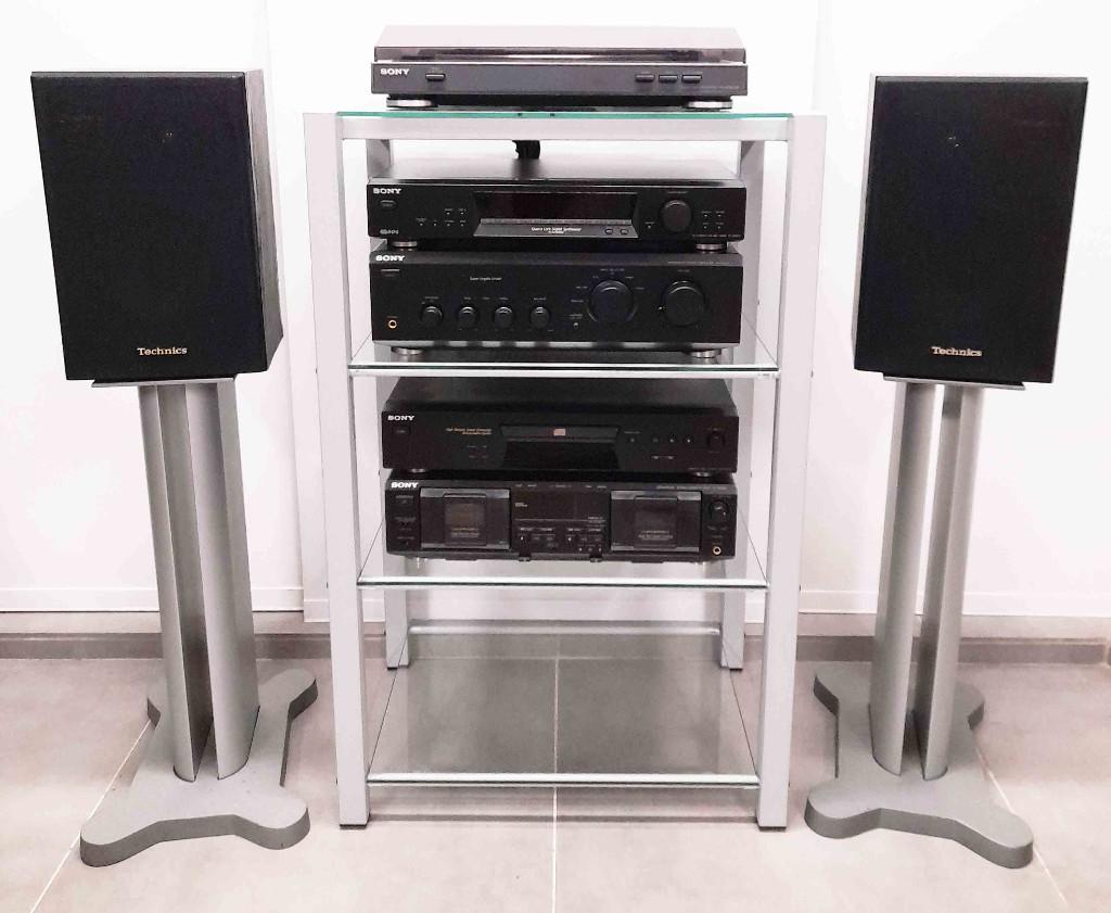 SONY topmerk keten met glazen design meubel, Audio, Tv en Foto, Sony, Losse componenten, Ophalen of Verzenden, Tuner of Radio
